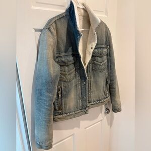 Balmain Sherpa Lined Denim Jacket